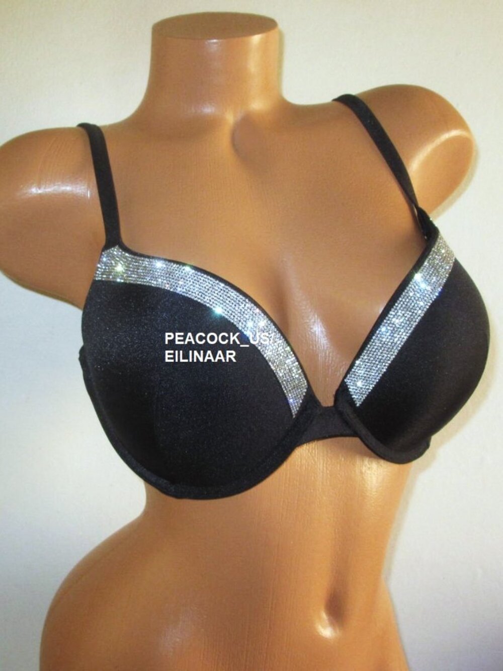 36DD/M VICTORIA SECRET Shine Strap Trim Push Up Top Bikini Set Brazilian Bottom - Picture 3 of 9